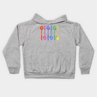 Rainbow Spoons Kids Hoodie